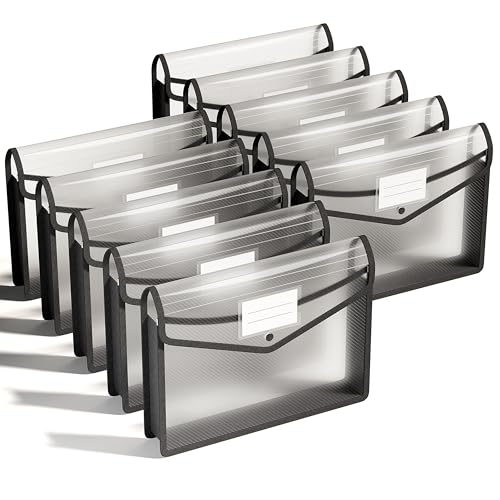 Plastic Expanding File Folder (Balck / Letter/A4)