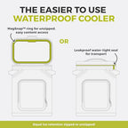 Magnetic Leak Proof 24 Can Soft Cooler with Waterproof Zipper (Sage / 24 Can)