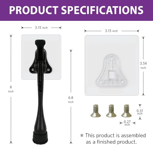 1 Stopper Adhesive Door Stop (Black / 6 INCH X 1 PACK)