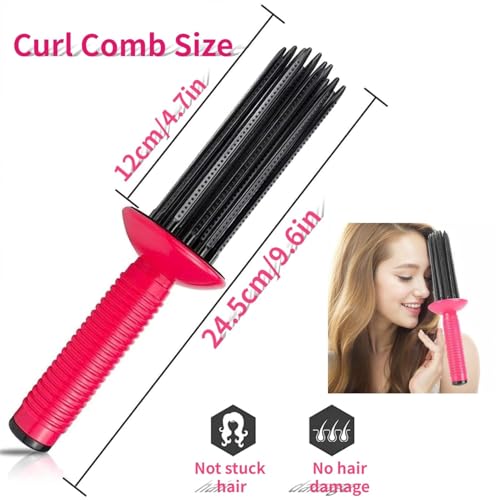 17 Teeth Curly Hair Brush (Round Purple)