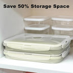 Collapsible Silicone Food Storage Containers Set with Lid & Air Ven (2x2000ml Green)