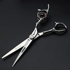 6/7-Inch Professional Hair Scissors Haircut Rose Pattern Hair Scissors Styling Tools Japanese Stainless Steel Scissor Set (6-inch -2pc-A) (6-inch -2pc-a)