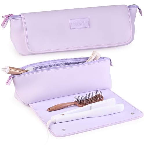 Hair Tools Travel Bag and Heat Resistant Mat 17" (Lilac)