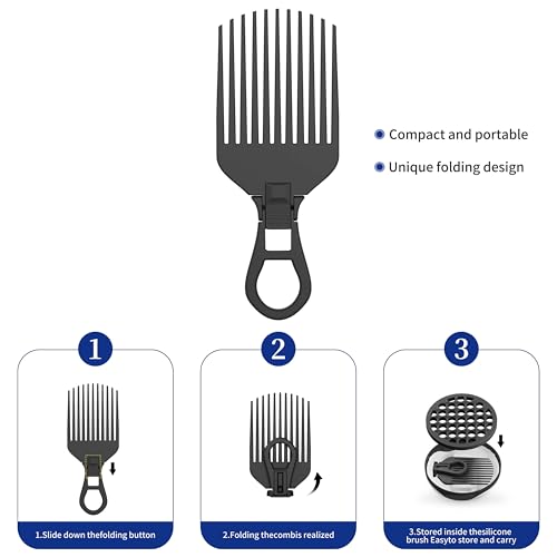 Silicone Curl Brush (Black)