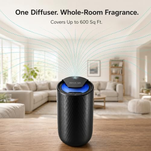 Waterless Essential Oil Diffuser Starter Kit with 15ml French Lavender Oil (Black2)