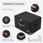 3 Pack Foldable Storage Bin with Lid (Black / XXL-56L)