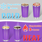 20 oz Tumbler Insulated Tumblers Stainless Steel Coffee Mug (Purple)