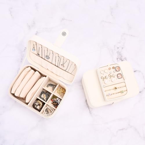 2 Layer Portable Jewelry Box (beige)