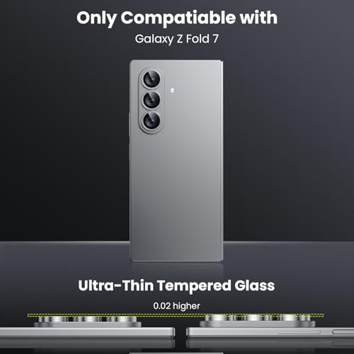 for Z Fold 7 Camera Lens Protector Case Cover (Silver / Galaxy Z Fold 7)