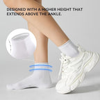 Ankle Compression Running Athletic Socks for Men Women (Small-Medium / White (5 Pairs))
