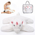 Weighted Lap Pad for Kids 7 lbs (57-white Unicorn Design / 22" x 16" | 7lbs)