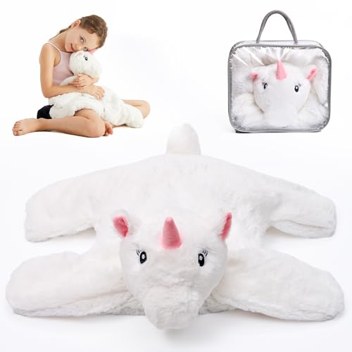 Weighted Lap Pad for Kids 7 lbs (57-white Unicorn Design / 22" x 16" | 7lbs)