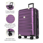 Luggage Sets 2 Piece Suitcase Set Hardshell 20 inch (Dark Purple / 2-Piece Set (20/24))
