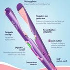 Pro Twist Flat Iron Curling Iron in One (Purple)