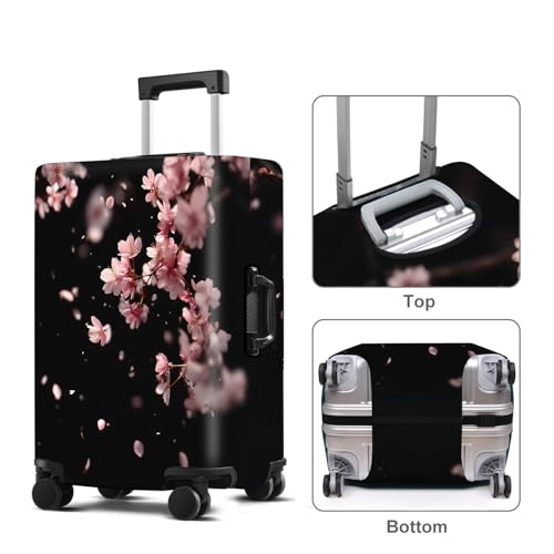 Cherry Blossom Luggage Cover Washable Suitcase Protector Anti (Cherry blossom / S(20-22inch suitcase))