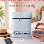 Smell Proof Travel Laundry Bag with Folding Hanger (Black)