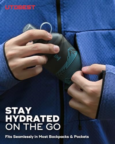 Soft Flask 200ml Collapsible Running Water Bottles (2PCS 200ml BLue)
