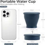 Collapsible Cup 8 oz 4 (Dark Green & Charcoal & Navy & Orange)