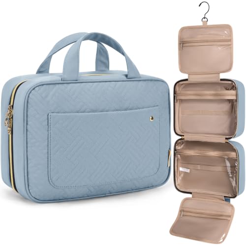 Toiletry Bag Travel Bag with Hanging Hook (Medium / Lucent Blue)