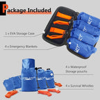 Emergency Blanket 4 Pack (Blue - 4 Pack)