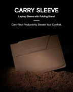 Laptop Carry Sleeve with Stand &Smart Storage for 14" Laptop for Work (Coffee / 14 Inch)