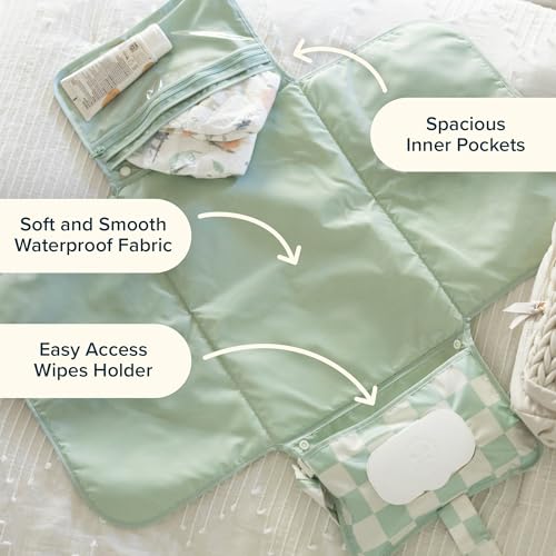 Portable Diaper Changing Pad (Retro Stripes)
