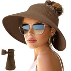 Sun Hat for Women Roll (One Size / Plain Brown)