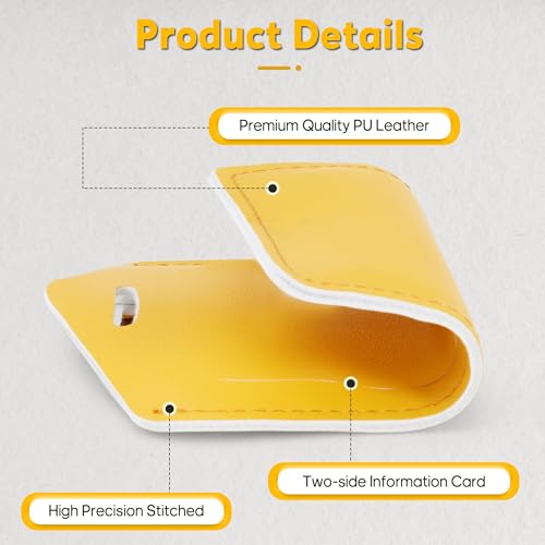 6 Pack Luggage Tags for Suitcases Airplane Travel Essentials (Energetic Yellow)