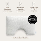 Original Cut Out Adjustable Pillow (Cut-out White / King)
