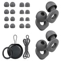 2 Pairs of Earplugs for Sleeping (Grey)