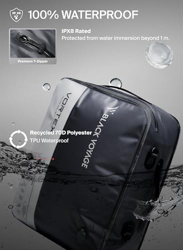 Black Voyage Reusable Vacuum Compression Travel Bag for Carry (Gray (1-Pack) / Large)