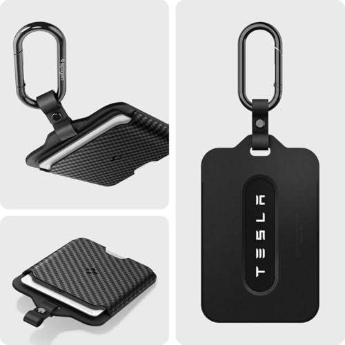Key Card Holder Case for Tesla Model Y (Carbon Weave)