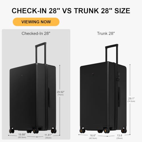 Checked Luggage 28 Inch (Black / Checked-Large 28 Inch)