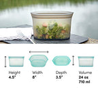 Reusable Food Storage Bags (Lavender / Medium Dish)