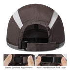 Baseball Cap Nylon Running Cap Outdoor Sports Hat for Men Women Adjustable Quick Drying Reflective Foldable UPF50+ Breath Mesh Water Repellency Race Performance Lightweight Coffee Brown (6 7/8-7 1/2 / Coffee Brown)