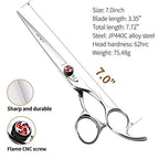 7" Hair Cutting Scissors Barber Scissors Professional 440C Stainless Steel Sharp Scissors Haircuts for Men (7'')