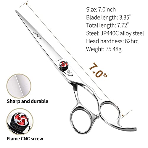 7" Hair Cutting Scissors Barber Scissors Professional 440C Stainless Steel Sharp Scissors Haircuts for Men (7'')