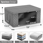 Blanket Storage Bags with Clear Window (8 Pack Large / Gray)