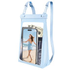 Large Waterproof Phone Pouch Floating (Extra Large, 8.5'' / Blue)