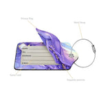 2 Pcs Luggage Tags for Suitcase (Purple Marble)