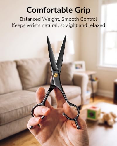 6.5" Black Premium Hair Scissors