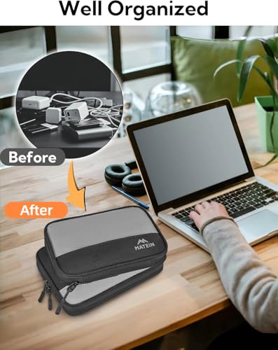 Travel Electronics Organizer Case 2 Pack (Black / Large)