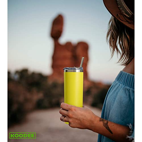 20 oz Skinny Tumbler (Yellow / 12 Ounces)