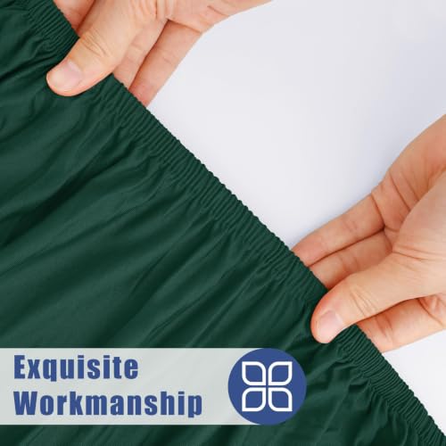 2 Pack Square Spandex Fitted Table Cloth (Hunter Green / 36" x 36" (Square))