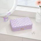 Travel Jewelry Case for Women Girls (Purple / Large (10"W*6.69"D*2.17"H))