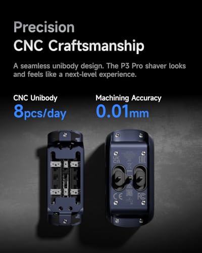 P3 Pro 3 Blade Men Travel Electric Shaver Set with Travel Pod (Blue Set)