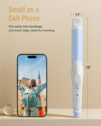 Travel Curling Iron Mini (Cornflower Blue - 390℉ for Fine/Damaged Hair Only)