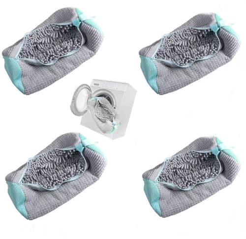 Shoe Laundry Bags for Washing Machine (Grey-4Pcs)