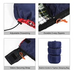 Outdoors Cotton Flannel Sleeping Bag for Camping Backpacking (Green Plaid with 2lbs Filling)