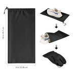 8 Pcs Single Shoe Bags for Travel with Drawstring (Black)